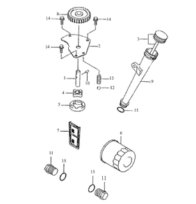 Kawasaki Lubrication-Equipment Diagram and Parts List for 3654 53AB5B8K100-ZT54 Cub Cadet Lawn Mower